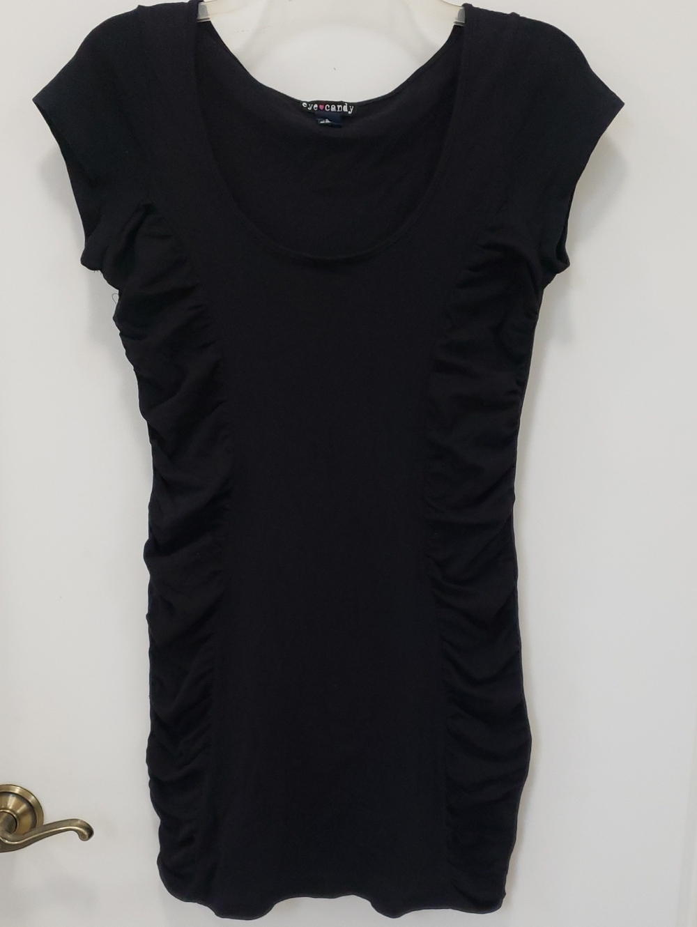 〰️eye candy〰️ Ruched Side Mini Dress XL